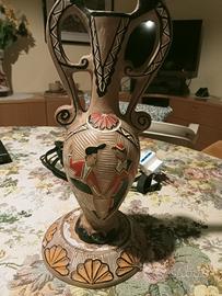 Anfora sarda in terracotta con piattino