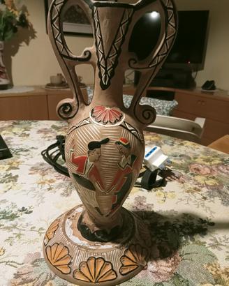 Anfora sarda in terracotta con piattino