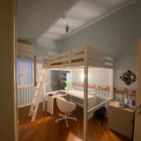 Struttura letto soppalco ikea bianco