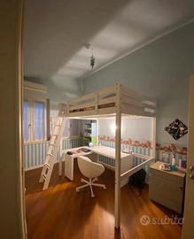 Struttura letto soppalco ikea bianco