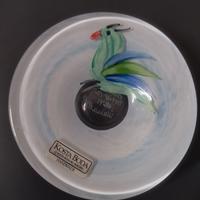 Piatto vintage in vetro soffiato di Kosta Boda