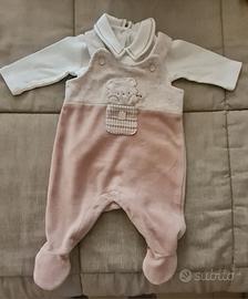 salopette più body manica lunga