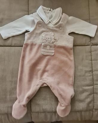 salopette più body manica lunga