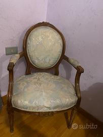 Poltrona vintage celeste