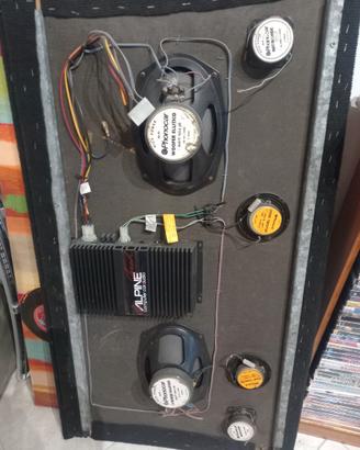 Pannello stereo x auto 3 vie