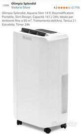 Olimpia Splendid Deumidificatore Aquaria Slim 14 P
