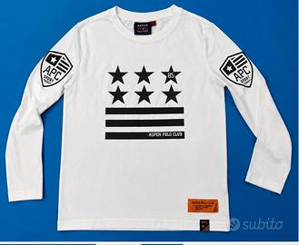 Maglia bambino Aspen Polo Club bianca manica lunga