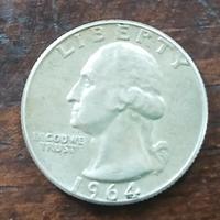 Quarter dollar Wahington 1964 argento 900