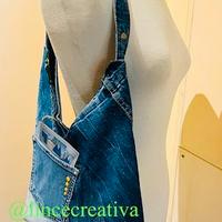 BORSA NUOVA IN JEANS FATTA A MANO. PEZZO UNICO