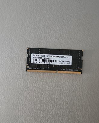 RAM DDR4 SODIMM 16GB 2666MHz PC4-21300 1.2V