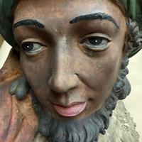 Re Magio mulatto per un presepe di 92 cm in resina