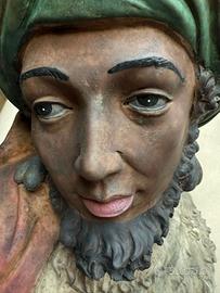 Re Magio mulatto per un presepe di 92 cm in resina