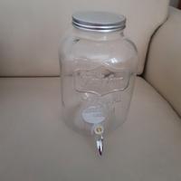 erogatore acqua in vetro decorato