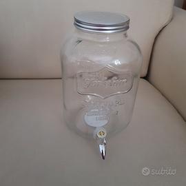 erogatore acqua in vetro decorato