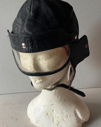 Casco in pelle per auto e moto d’epoca anni 40/50