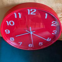 Orologio rosso design ikea da parete