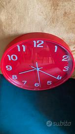 Orologio rosso design ikea da parete