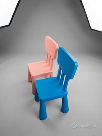 Coppia Sedie per Bambini IKEA Mammut – Blu e Rosa