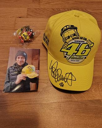 Kit cappellino  autografato Valentino Rossi 
