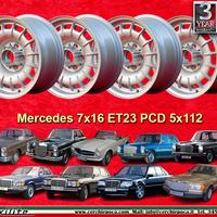 4 pz. cerchi Mercedes Barock 7x16 ET23 107 108 109