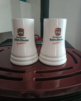 Coppia boccali birra DAB in ceramica