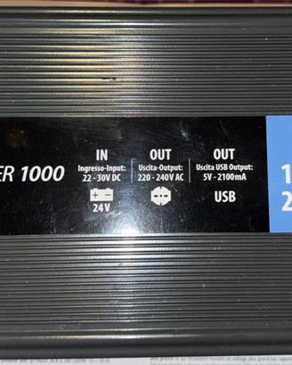 Power Inverter 1000, trasformatore 24V > 220V