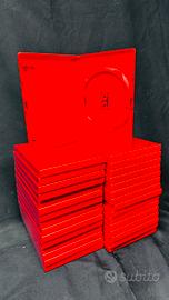 30 custodie dvd singole rosse nuove