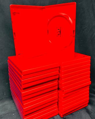 30 custodie dvd singole rosse nuove