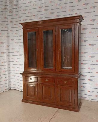 Vetrina a Doppio corpo in Noce