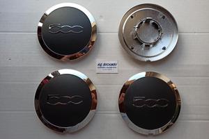 Set 4 coprimozzo bordo cromato Fiat 500 Cinqucento