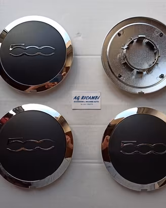 Set 4 coprimozzo bordo cromato Fiat 500 Cinqucento