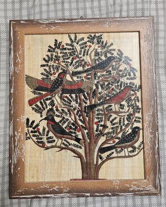 quadro dipinto a mano su papiro