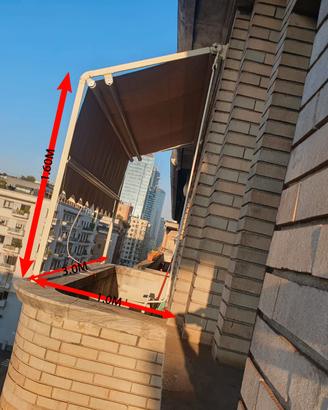 Tenda da balcone a capanno Beige Tempotest Manuale