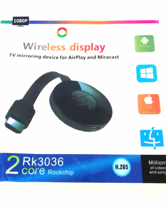Wireless display TV mirroring Airplay Miracast