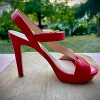 Sandalo ‘Bruno Premi’ rosso tacco alto