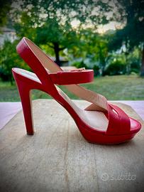 Sandalo ‘Bruno Premi’ rosso tacco alto