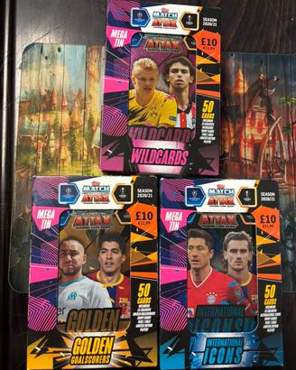 Lotto 3x Mega Tin Topps Match Attax Europa League