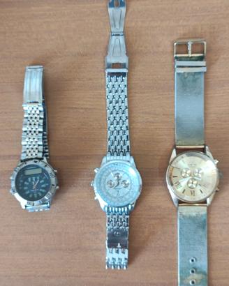 3 Orologi al quarzo non,o parzialmente funzinanti 