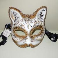 Maschera Carnevale "Gatto" Originale Veneziana New