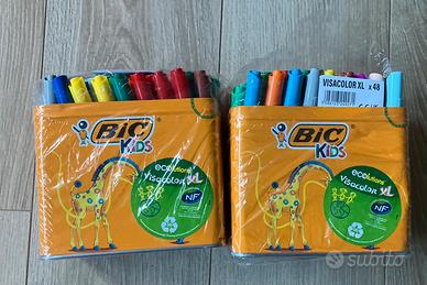 96 Pennarelli BIC Kids Visacolor XL Nuovi 2x48