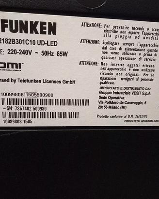 Tv Led Telefunken 32 pollici 