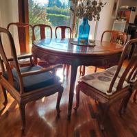 tavolo da pranzo ovale allungabile stile coloniale