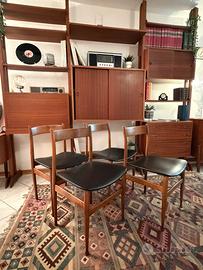Set 4 sedie stile scandinavo vintage