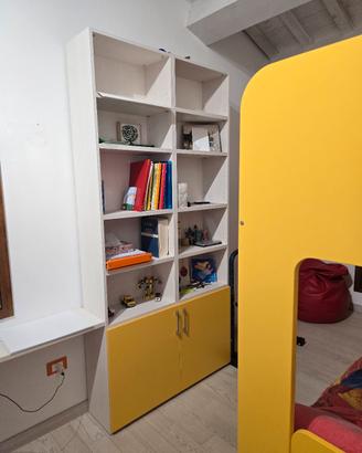 CAMERETTA BAMBINO DUE LETTI CON SOPPALCO