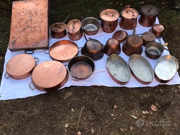 Pentole in rame da collezione polsonetto brasiera