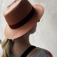 Borsalino In Paglia Donna Orange/Bordo’ - Tg 58/L