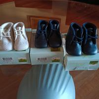 scarpette da culla in pelle imbottite