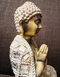 Buddha Porta Candela Lumino Incenso Dipinta a Mano
