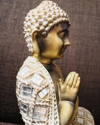 Buddha Porta Candela Lumino Incenso Dipinta a Mano