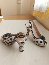 L' AUTRE CHOSE slingback peeptoe pin-up a pois n37